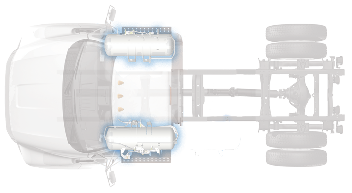Ford F750 dual tank